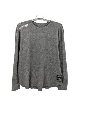Vtg Ecko Untld Waffle Knit Long Sleeve Shirt Thermal Y2K Streetwear Skate Large